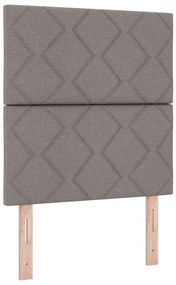 Cama Box Spring com Colchão Taupe 80x200 cm Tecido