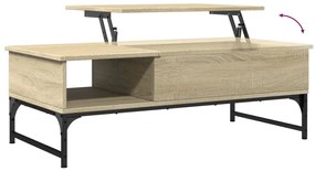 Mesa de centro 100x50x35cm deriv. madeira/metal carvalho sonoma