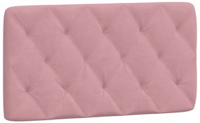 Estrutura de cama c/ luzes LED 100x200 cm veludo rosa