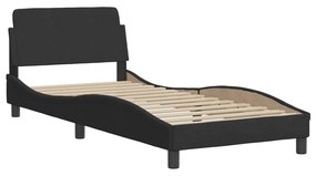 Cama com colchão 90x200 cm veludo preto