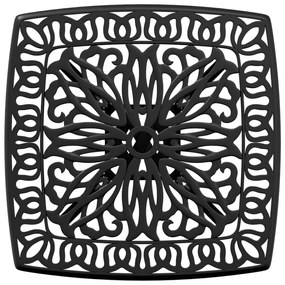 Mesa de jardim 53x53x53 cm alumínio fundido preto