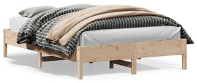 842694 vidaXL Estrutura de cama 150x200 cm madeira de pinho maciça