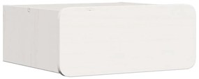 Mesa de Cabeceira Montada na Parede com gaveta 2 pcs Branco