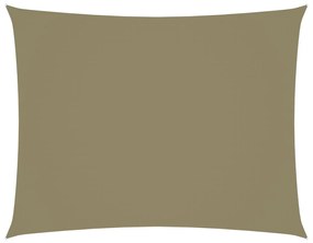 Para-sol estilo vela tecido oxford retangular 2x3,5 m bege