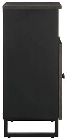 Aparador preto 60x33x75 cm madeira de mangueira maciça