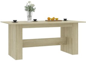 Mesa de jantar derivados de madeira carvalho sonoma