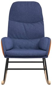 Cadeira de baloiço tecido azul
