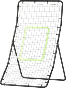 Rede de Ressalto de Futebol, 90 x 80 x 140 cm, Com Alvo e Estacas de Fixação, Preto