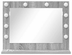 Espelho de Toucador Cinzento Sonoma MDF, Vidro 60 x 45 x 18 cm