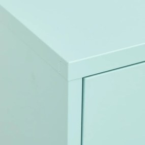 Armário de arrumação aço 80x35x101,5 cm verde-hortelã