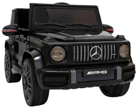 Carro elétrico para Crianças 12V Mercedes G63 Rodas de EVA, Assento de couro Preto