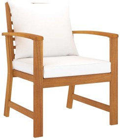 5 pcs conjunto lounge de jardim c/ almofadões acácia maciça