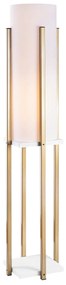 Candeeiro de Pé 7133 – Branco e Dourado – 25 x 25 x 130 cm