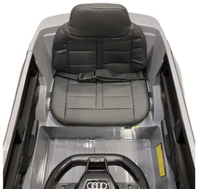 Carro elétrico para crianças Audi RS6 12v, módulo de música, assento de couro, pneus de borracha EVA Cinzento