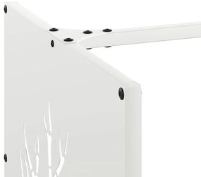Suporte para lenha 40x40x40 cm aço laminado a frio branco