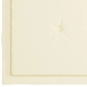 Cadeiras de jardim c/ almofadões cor creme 2 pcs teca maciça