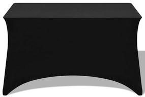 Capa extensível para mesa 2 pcs 183x76x74 cm preto