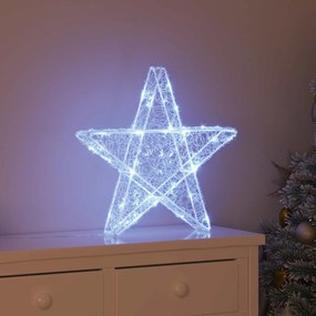 vidaXL Estrela 3D com 50 LEDs Branco frio 55 x 53,5 x 10 cm Acrílo