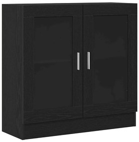 Estante de Livros vidaXL em Preto Carvalho 82,5x30,5x80 cm em Madeira