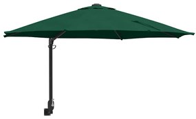Guarda-sol de Jardim de Parede Verde 250 cm