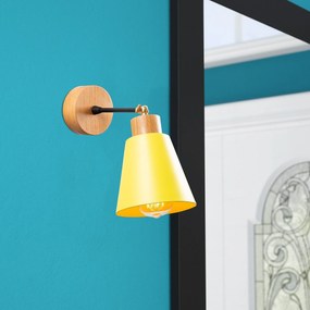 Candeeiro de Parede Manavgat – Amarelo – Diâmetro 14 cm x Altura 25 cm