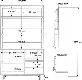 Mobiliário "RE7-SA" - Design Moderno - Oak
Anthracite