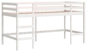 Cama alta p/ criança c/ túnel 80x200 cm pinho maciço azul