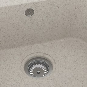 Pia de Cozinha Bege 760x480x184 mm Granito