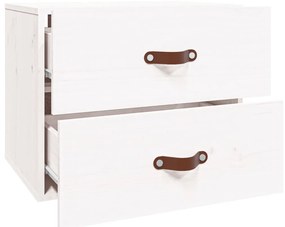 Mesa de cabeceira de parede 50x36x40 cm branco