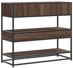 Mesa consola 90x35x80 cm derivados madeira carvalho castanho