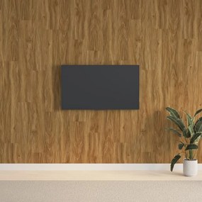 Painel de parede c/ aspeto de madeira 2,06 m² PVC castanho