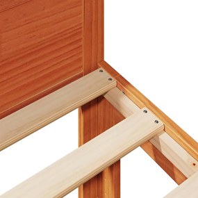 Cama sem colchão 80x200 cm pinho maciço castanho-mel