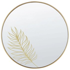Espelho de parede redondo dourado ø 57 cm SAUVIE Beliani