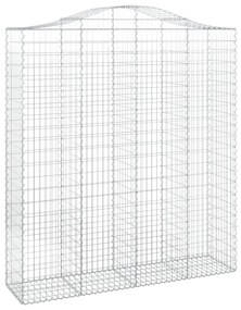 Cestos gabião arqueados 4pcs 200x50x220/240cm ferro galvanizado