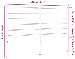 Cabeceira de cama 120 cm metal branco