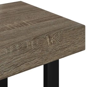 Mesa de centro 90x45x40 cm MDF e ferro cinzento e preto