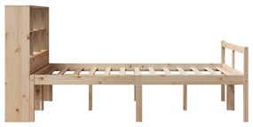 Cama com estante sem colchão 120x190 cm pinho maciço