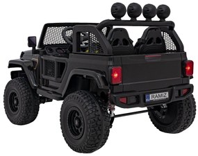 Jipe elétrico para Crianças OFF-ROAD 3.0 12V 4x4 Rodas Espuma EVA, Assento couro ecológico Preto