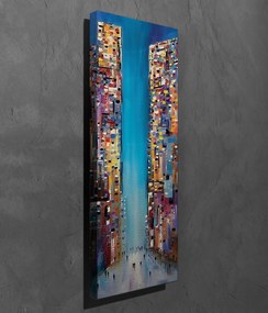 Pintura Decorativa em Tela PC321 – Multicolor – 30 x 80 cm