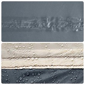 Lona de campismo 400x294 cm impermeável cinzento e laranja