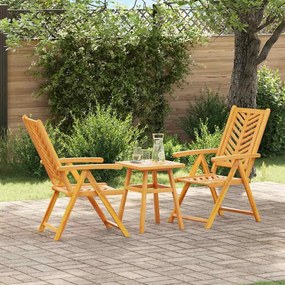 vidaXL Conjunto Bistro de Jardim 3 pcs Castanho