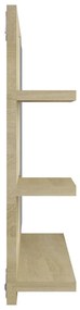 Espelho de casa de banho 60x10,5x45 cm contraplacado carvalho