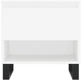 Mesas de centro 2 pcs 50x46x50 cm derivados de madeira branco