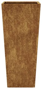 Plantador de Jardim 35x35x75 cm aço resistente às intempéries