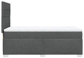 Cama com molas/colchão 80x200 cm tecido cinzento-escuro