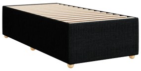 Estrutura de cama sem colchão 90x190 cm tecido preto