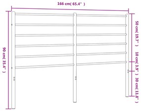 Cabeceira de cama 160 cm metal preto