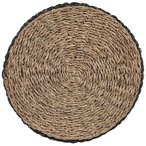 Conjunto  de 3 vasos em fibra de algas cor natural e preto, RASBORA Beliani