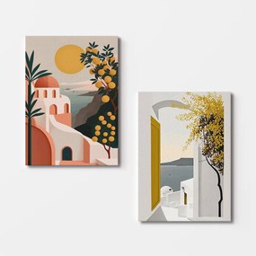 Quadro Decorativo 2KNV4328 – Multicolor – 50 x 70 cm (2 Peças)