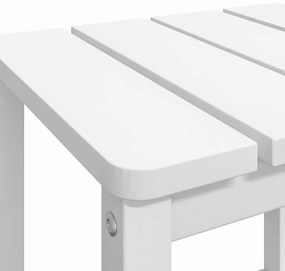 Mesa de jardim Adirondack 38x38x46 cm PEAD branco
